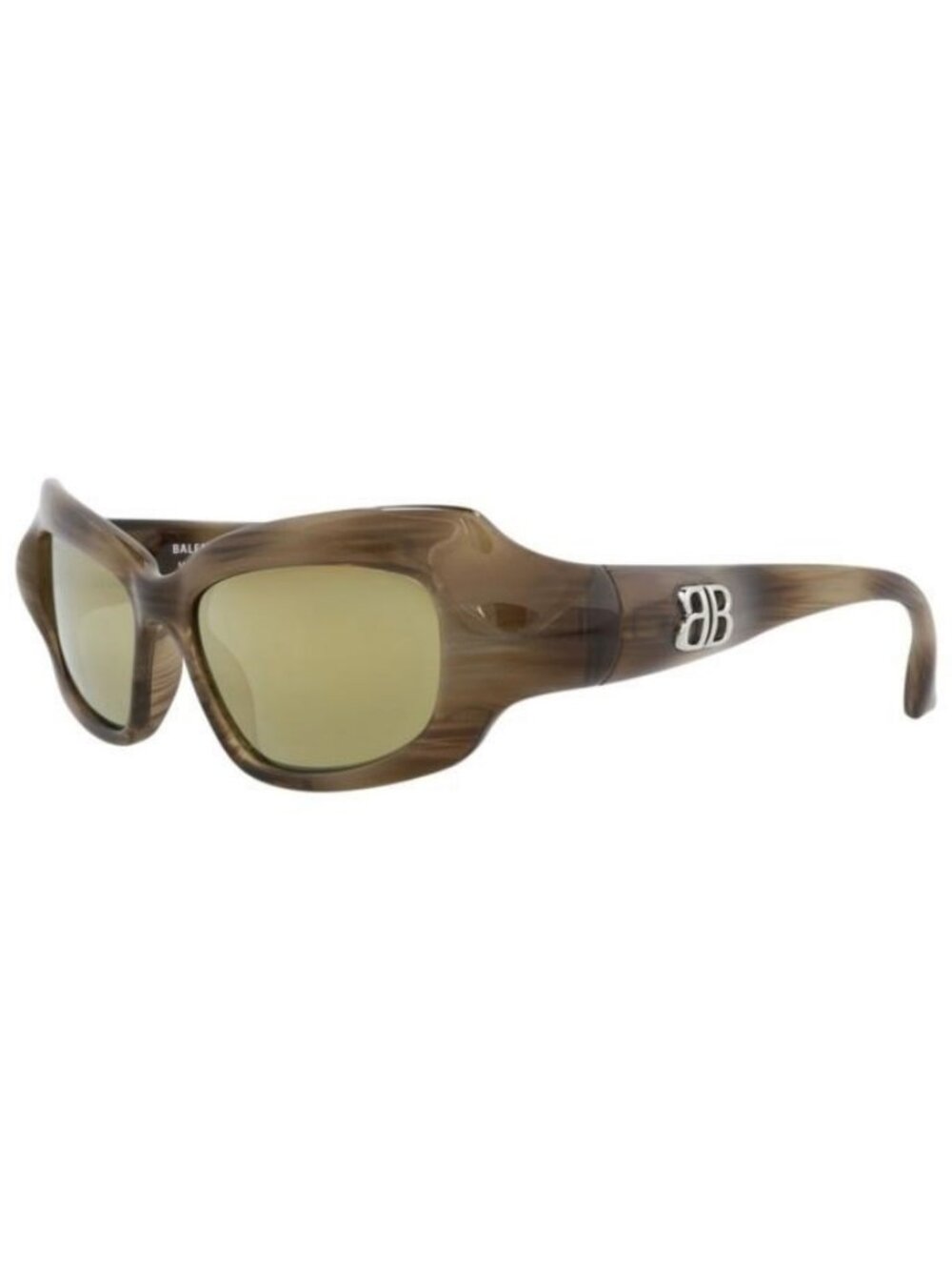 New Balenciaga Womens Square/Rectangle Havana Havana Bronze Fashion Designer Sun